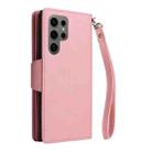 For Samsung Galaxy S25 Ultra 5G Rivet Buckle 9 Cards Three Fold Leather Phone Case(Rose Gold) - 3
