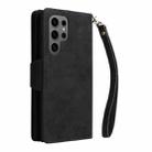 For Samsung Galaxy S25 Ultra 5G Rivet Buckle 9 Cards Three Fold Leather Phone Case(Black) - 3