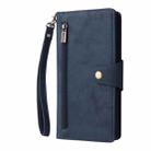 For Samsung Galaxy S25 Ultra 5G Rivet Buckle 9 Cards Three Fold Leather Phone Case(Blue) - 2