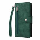 For Samsung Galaxy S25 Edge 5G Rivet Buckle 9 Cards Three Fold Leather Phone Case(Green) - 2
