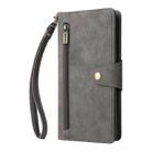 For Samsung Galaxy S25 Edge 5G Rivet Buckle 9 Cards Three Fold Leather Phone Case(Grey) - 2