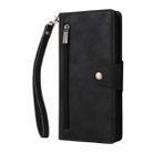 For Samsung Galaxy S25 FE 5G Rivet Buckle 9 Cards Three Fold Leather Phone Case(Black) - 2