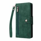 For Samsung Galaxy S25 FE 5G Rivet Buckle 9 Cards Three Fold Leather Phone Case(Green) - 2