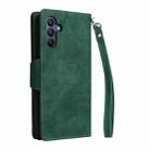 For Samsung Galaxy A16 5G Rivet Buckle 9 Cards Three Fold Leather Phone Case(Green) - 3