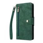 For Samsung Galaxy A06 4G Rivet Buckle 9 Cards Three Fold Leather Phone Case(Green) - 2