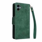 For Samsung Galaxy A06 4G Rivet Buckle 9 Cards Three Fold Leather Phone Case(Green) - 3