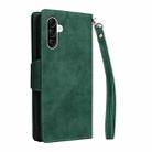 For Samsung Galaxy A36 5G Rivet Buckle 9 Cards Three Fold Leather Phone Case(Green) - 3