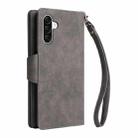 For Samsung Galaxy A36 5G Rivet Buckle 9 Cards Three Fold Leather Phone Case(Grey) - 3