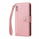 For Samsung Galaxy A56 5G Rivet Buckle 9 Cards Three Fold Leather Phone Case(Rose Gold) - 2