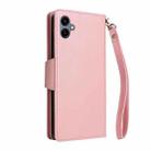 For Samsung Galaxy A07 4G / 5G Rivet Buckle 9 Cards Three Fold Leather Phone Case(Rose Gold) - 3
