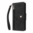 For Samsung Galaxy A07 4G / 5G Rivet Buckle 9 Cards Three Fold Leather Phone Case(Black) - 2