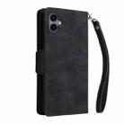 For Samsung Galaxy A07 4G / 5G Rivet Buckle 9 Cards Three Fold Leather Phone Case(Black) - 3
