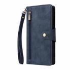 For Samsung Galaxy A07 4G / 5G Rivet Buckle 9 Cards Three Fold Leather Phone Case(Blue) - 2