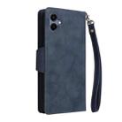 For Samsung Galaxy A07 4G / 5G Rivet Buckle 9 Cards Three Fold Leather Phone Case(Blue) - 3