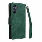 For Samsung Galaxy A17 5G Rivet Buckle 9 Cards Three Fold Leather Phone Case(Green) - 3