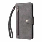 For Samsung Galaxy A17 5G Rivet Buckle 9 Cards Three Fold Leather Phone Case(Grey) - 2
