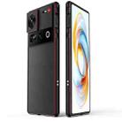 For ZTE nubia Z70 Ultra Aurora Series Lens Protector + Metal Frame Phone Case(Black Red) - 1