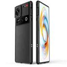 For ZTE nubia Z70 Ultra Aurora Series Lens Protector + Metal Frame Phone Case(Black Silver) - 1