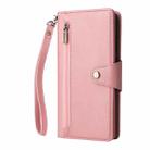 For OnePlus Nord 200 5G Rivet Buckle 9 Cards Three Fold Leather Phone Case(Rose Gold) - 2