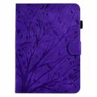 For Amazon Kindle Paperwhite 12th 2024 Fortune Tree Pressure Flower Smart Leather Tablet Case(Purple) - 2