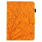 For Amazon Kindle Paperwhite 12th 2024 Fortune Tree Pressure Flower Smart Leather Tablet Case(Khaki) - 2