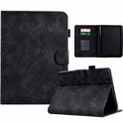 For Amazon Kindle Paperwhite 12th 2024 Fortune Tree Pressure Flower Smart Leather Tablet Case(Black) - 1