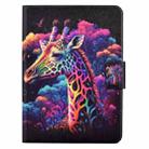 For Amazon Kindle Paperwhite 12th 2024 Coloured Drawing Smart Leather Tablet Case(Giraffe) - 2