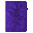 For Amazon Kindle Paperwhite 12th 2024 Peony Butterfly Embossed Leather Smart Tablet Case(Purple) - 2