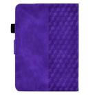 For Amazon Kindle PaperWhite 12th Gen 2024 Rhombus Embossed Leather Smart Tablet Case(Purple) - 3