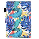 For Amazon Kindle PaperWhite 12th Gen 2024 Colored Drawing Sewing Smart Leather Tablet Case(Leaves) - 3