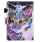 For Amazon Kindle PaperWhite 12th Gen 2024 Colored Drawing Sewing Smart Leather Tablet Case(Colorful Cat) - 3