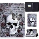 For Amazon Kindle PaperWhite 12th Gen 2024 Colored Drawing Horizontal Flip Tablet Leather Case(Skull) - 1