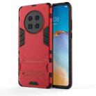 For Huawei Mate 40 PC + TPU Two-in-one Invisible Bracket Shockproof Protective Case(Red) - 1