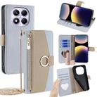 For Redmi Note 14 Pro 4G Crossbody Litchi Texture Leather Phone Case(Blue) - 1