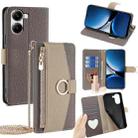 For Redmi Turbo 4 / Xiaomi Poco X7 Pro 5G Crossbody Litchi Texture Leather Phone Case(Grey) - 1