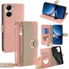 For Redmi Turbo 4 / Xiaomi Poco X7 Pro 5G Crossbody Litchi Texture Leather Phone Case(Pink) - 1