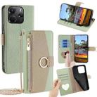 For Redmi Note 14 4G 164.84mm Crossbody Litchi Texture Leather Phone Case(Green) - 1