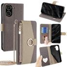 For Redmi A5 4G 171.7mm Crossbody Litchi Texture Leather Phone Case(Grey) - 1