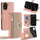 For Redmi A5 4G 171.7mm Crossbody Litchi Texture Leather Phone Case(Pink) - 1