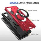 For Samsung Galaxy S25 5G MagSafe Magnetic Shockproof Phone Case with Ring Holder(Red) - 3