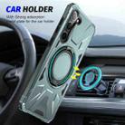 For Samsung Galaxy S25 5G MagSafe Magnetic Shockproof Phone Case with Ring Holder(Green) - 2