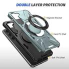 For Samsung Galaxy S25 5G MagSafe Magnetic Shockproof Phone Case with Ring Holder(Green) - 3