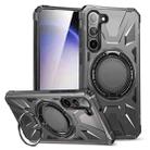 For Samsung Galaxy S25 5G MagSafe Magnetic Shockproof Phone Case with Ring Holder(Dark Grey) - 1