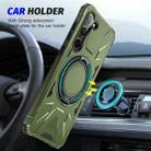 For Samsung Galaxy S25 5G MagSafe Magnetic Shockproof Phone Case with Ring Holder(Dark Green) - 2