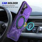 For Samsung Galaxy S25 5G MagSafe Magnetic Shockproof Phone Case with Ring Holder(Purple) - 2