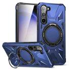 For Samsung Galaxy S25+ 5G MagSafe Magnetic Shockproof Phone Case with Ring Holder(Navy Blue) - 1