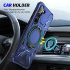 For Samsung Galaxy S25+ 5G MagSafe Magnetic Shockproof Phone Case with Ring Holder(Navy Blue) - 2