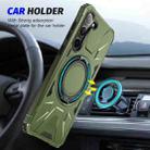 For Samsung Galaxy S25+ 5G MagSafe Magnetic Shockproof Phone Case with Ring Holder(Dark Green) - 2