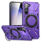 For Samsung Galaxy S25+ 5G MagSafe Magnetic Shockproof Phone Case with Ring Holder(Purple) - 1