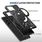 For Samsung Galaxy S25 Ultra 5G MagSafe Magnetic Shockproof Phone Case with Ring Holder(Black) - 3